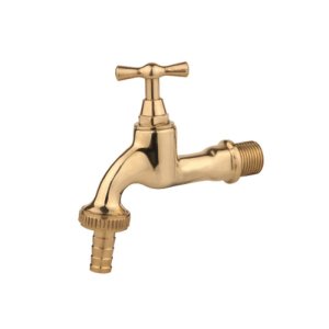 شیر حیاط برنجی سایز 1/2 اینچ تندآب