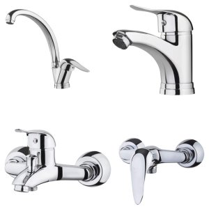 ست شیرآلات اهرمی آسیا گستر مجموعه 4 عددی