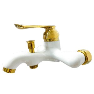 شیر حمام نوآوران مدل لوزان سفید طلایی