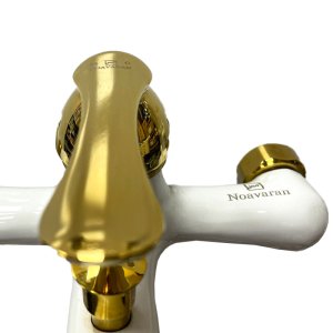 شیر حمام نوآوران مدل لوزان سفید طلایی