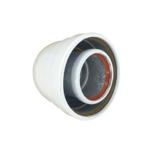 زانو 45 درجه دودکش پکیج دو جداره آلومینیومی رهرو