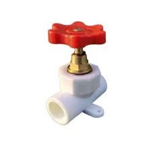 شیر فلکه کامل (والو) سفید سایز 25